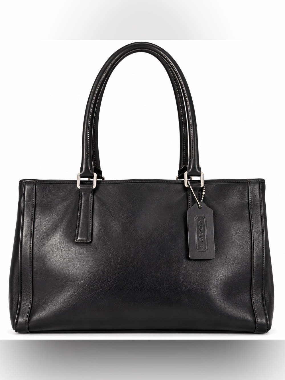 Vintage Coach 9426 Bon Bus Legacy Black Leather Business Tote